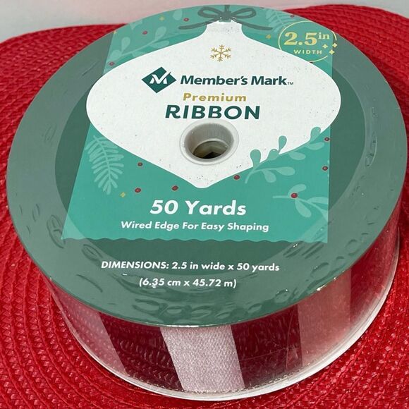 Members Mark Wired Ribbon Black and White Stripe 50 yards NWT - Picture 4 of 4